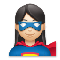 Woman Superhero- Light Skin Tone emoji on LG